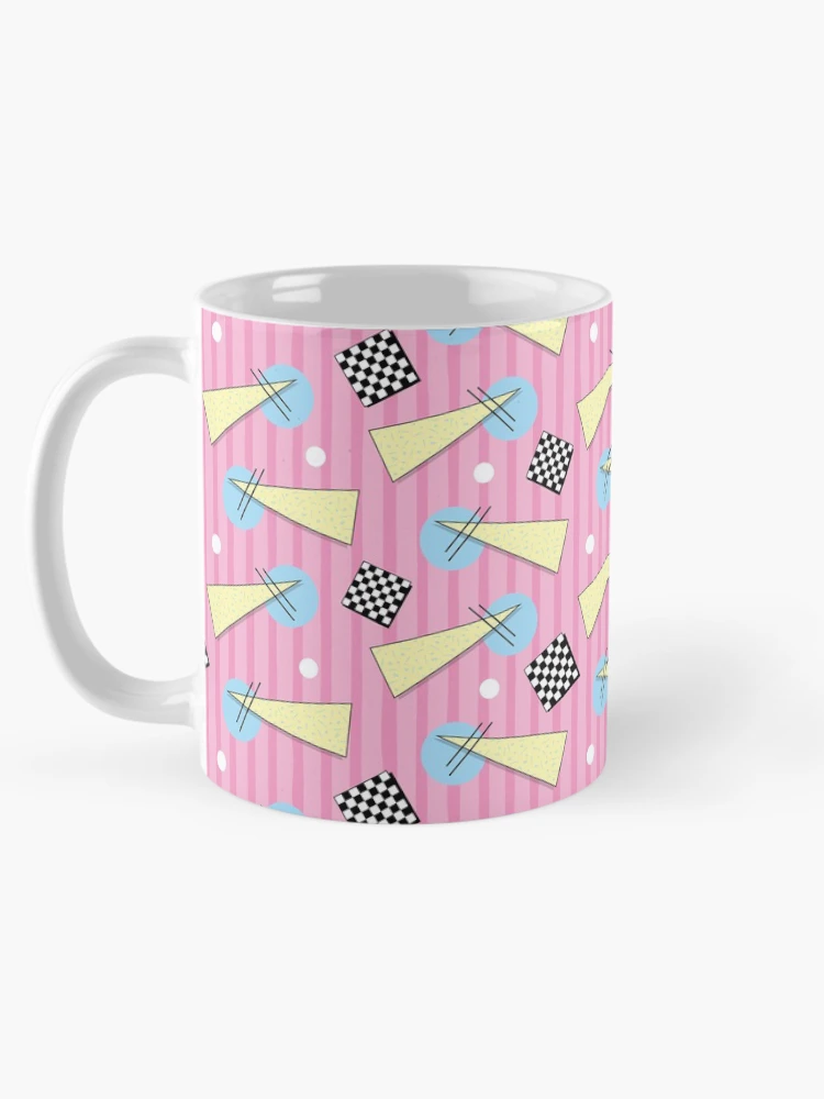 Thumbnail 5 of 6, Coffee Mug, Pink Retro Pattern designed and sold by PatternTale.