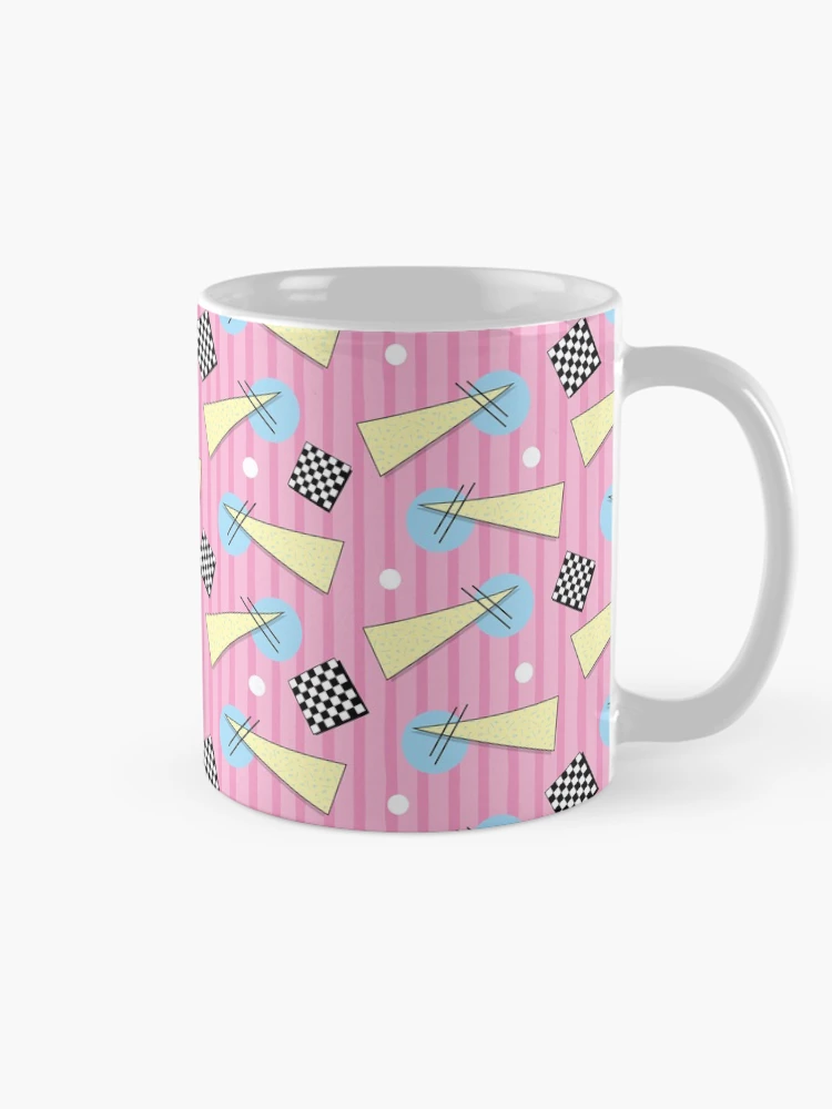 Thumbnail 3 of 6, Coffee Mug, Pink Retro Pattern designed and sold by PatternTale.