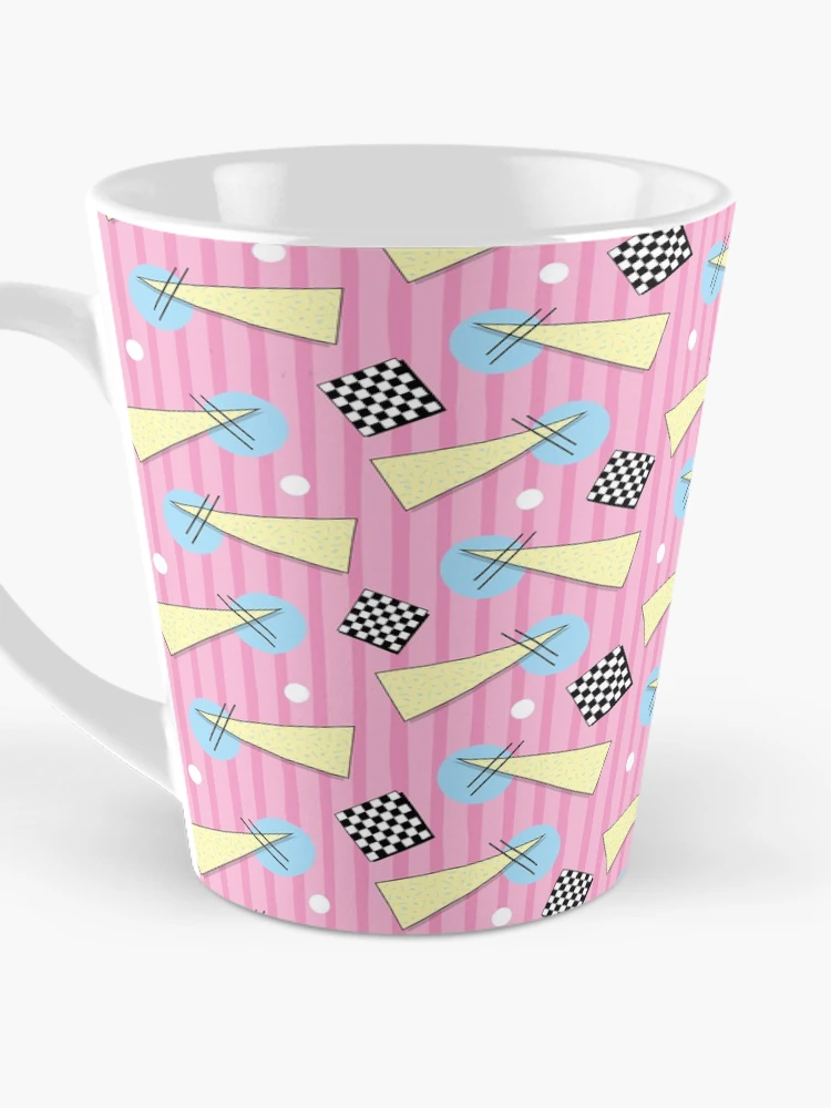 Thumbnail 3 of 4, Coffee Mug, Pink Retro Pattern designed and sold by PatternTale.