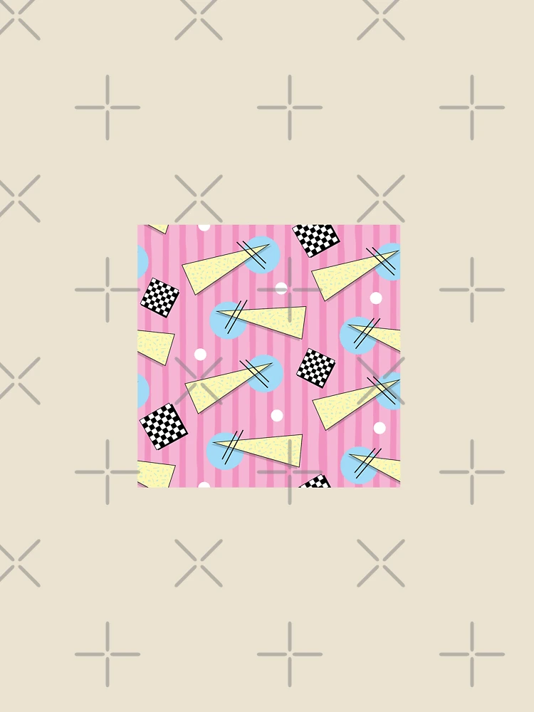 Thumbnail 4 of 4, Relaxed T-Shirt, Pink Retro Pattern designed and sold by PatternTale.