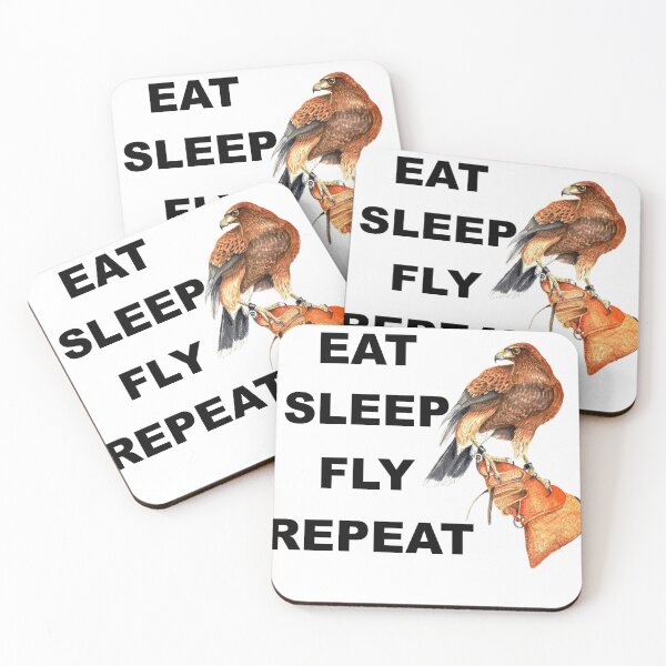 Item preview, Hawking/falconry eat sleep FLY repeat designed and sold by Fozzyartsales.