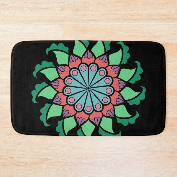 Item preview, Colourful floral mandala designed and sold by kkanchan.