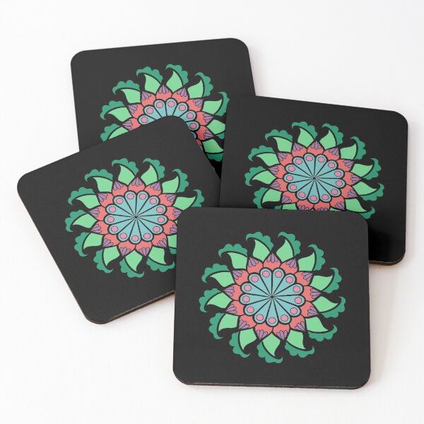 Item preview, Colourful floral mandala designed and sold by kkanchan.