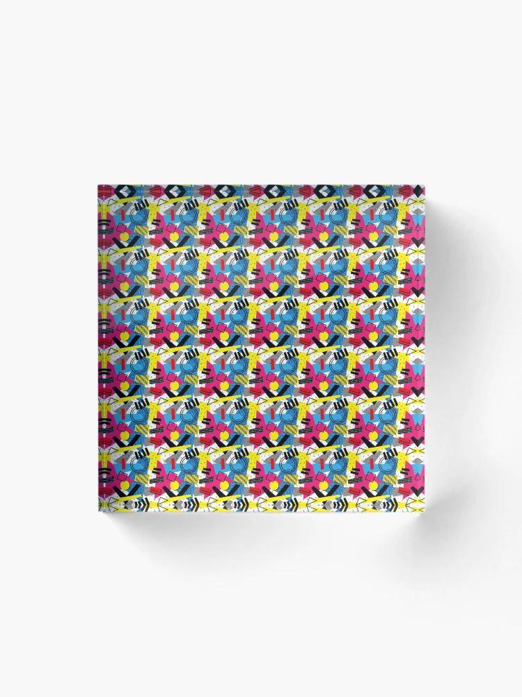 Thumbnail 1 of 5, Acrylic Block, Geometric Abstract Retro Pattern designed and sold by PatternTale.
