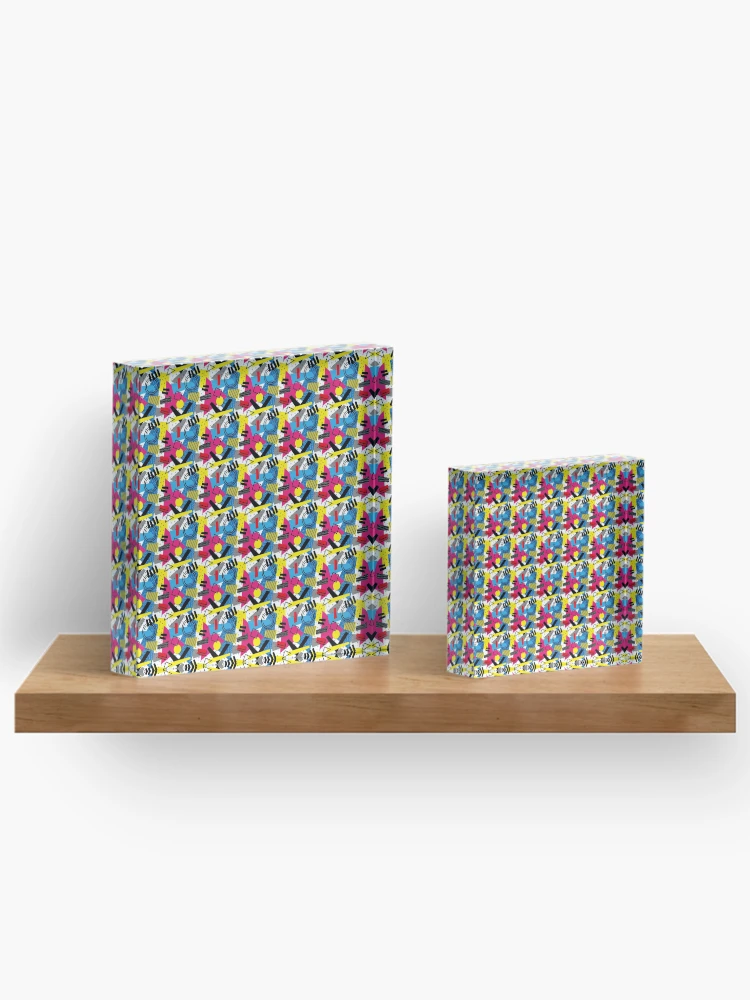 Thumbnail 3 of 5, Acrylic Block, Geometric Abstract Retro Pattern designed and sold by PatternTale.