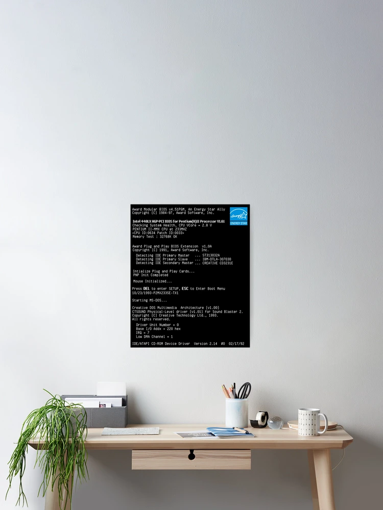 Thumbnail 2 of 3, Poster, Retro Computer Boot Screen designed and sold by ShadowGrey.