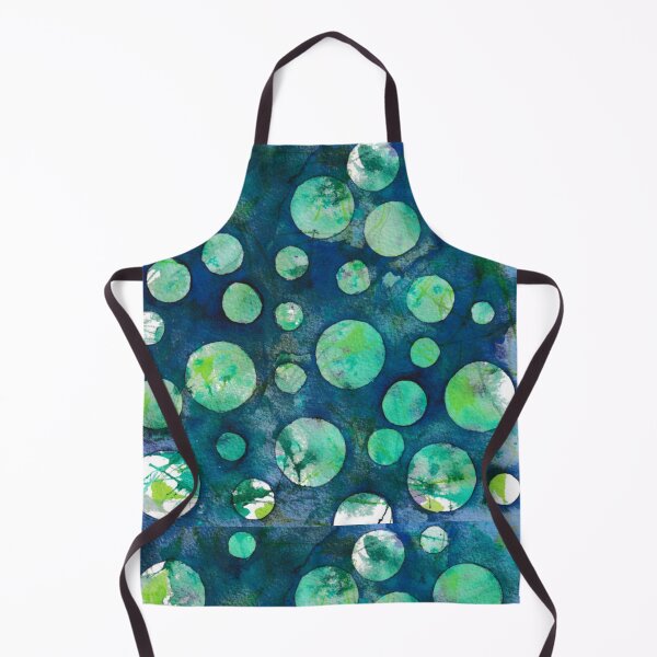 Aperçu de l'œuvre Abstrait Cercles Bleu Vert créée et vendue par Jeanette Cefre.