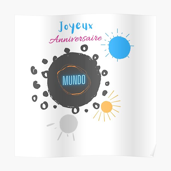 Joyeux Anniversaire Posters Redbubble