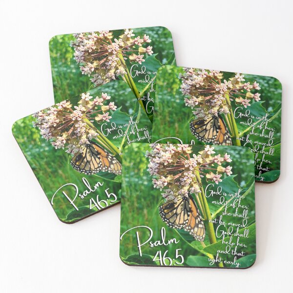 Item preview, Psalm 46:5 butterfly flower designed and sold by BirdieMama.