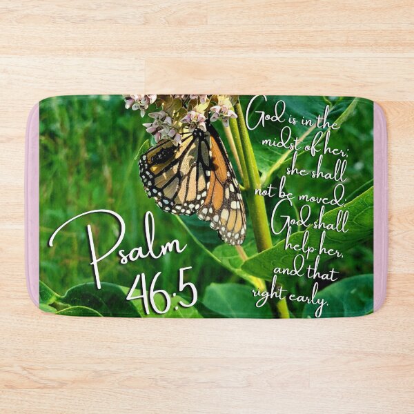 Item preview, Psalm 46:5 butterfly flower designed and sold by BirdieMama.