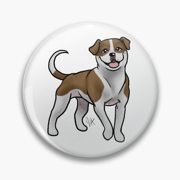 Item preview, Dog - American Bulldog - White and Brown designed and sold by Jennifer Stolzer.
