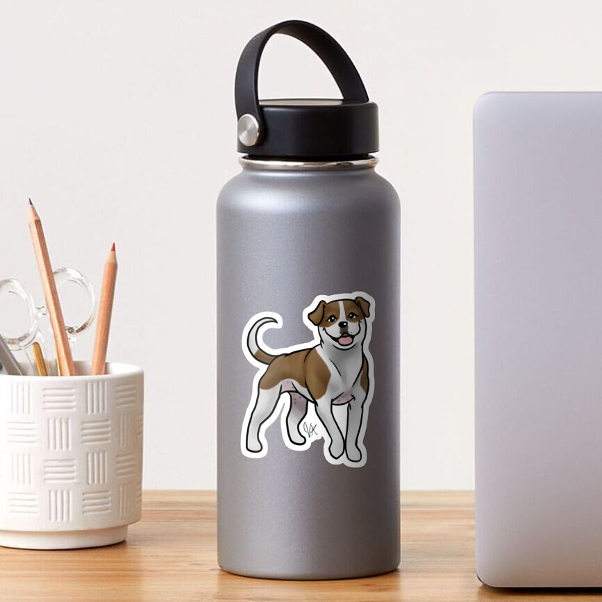 American Bulldog - White and Brown Sticker