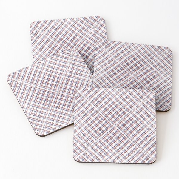 Item preview, Thin Lines Blue Red White Plaid designed and sold by PSCSCo.