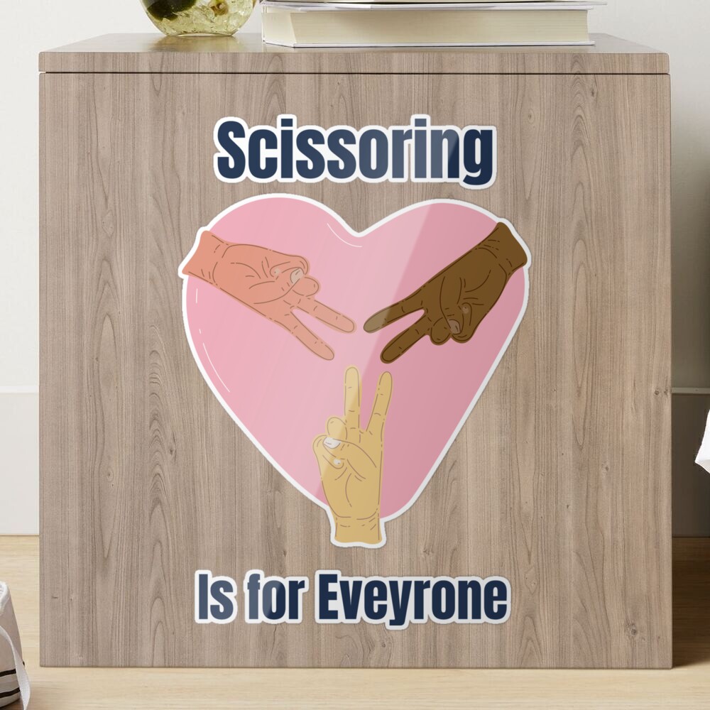 Scissoring Scissors Sticker Art Print by Losingshape