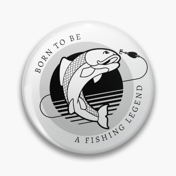 Item preview, Born to be a Fishing Legend Black and White designed and sold by PandaParcels.