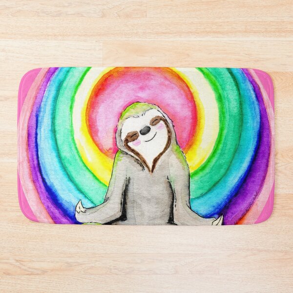 Item preview, Rainbow Meditation Sloth - Pink designed and sold by Casey Wilkinson.