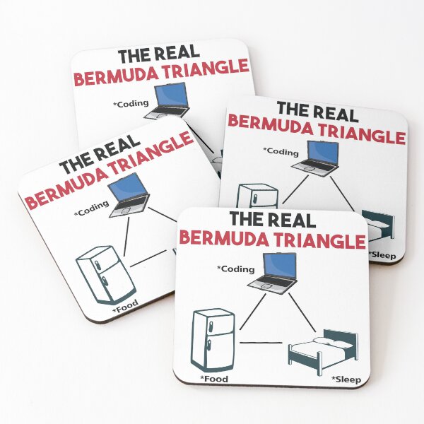 Item preview, The Real Bermuda Triangle Eat Sleep Code Repeat designed and sold by BarrelLive.