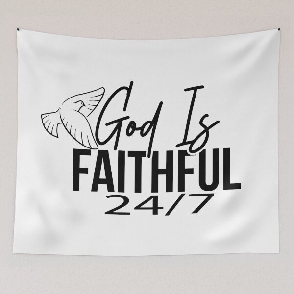 Item preview, God is Faithful 24/7 | Cross design | design-dv designed and sold by Mind-Your-Life.