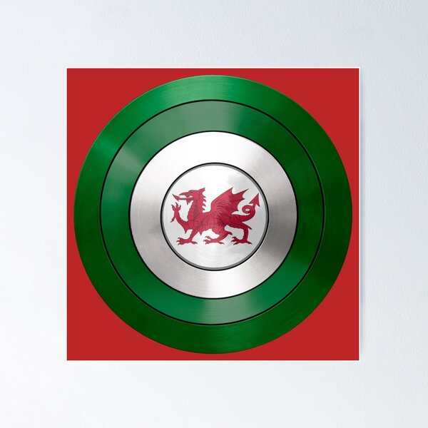 Item preview, CAPTAIN WALES - Captain America inspired Welsh shield designed and sold by infrablue.