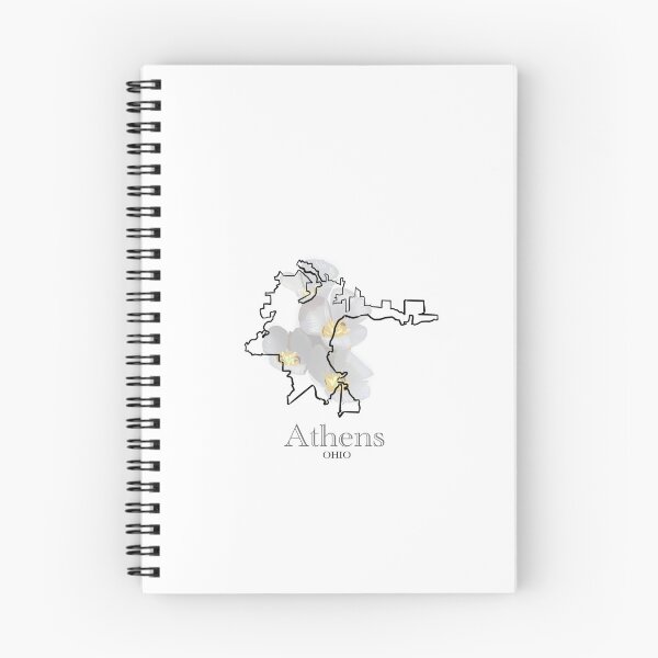 Item preview, Athens Ohio Map with Floral Background designed and sold by girljohnny.