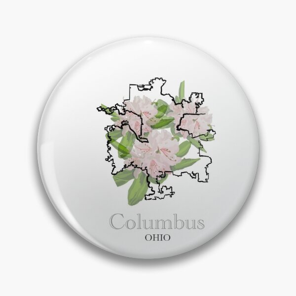Item preview, Columbus Ohio Map with Floral Background designed and sold by girljohnny.