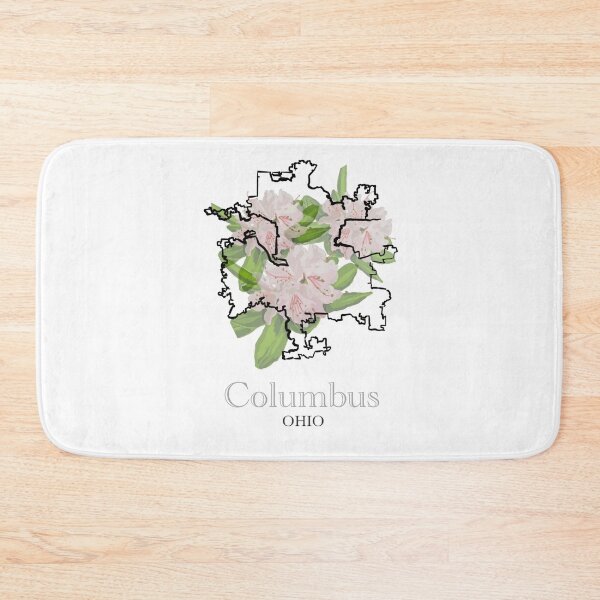 Item preview, Columbus Ohio Map with Floral Background designed and sold by girljohnny.