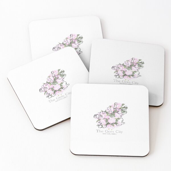 Item preview, Gem City, Dayton Ohio Map with Floral Background designed and sold by girljohnny.