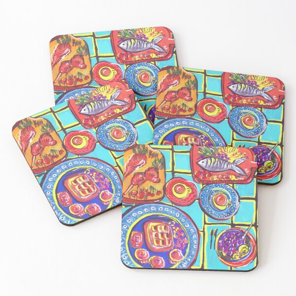 Item preview, Yummy Food Flatlay Illustration -Cafe Art  designed and sold by CrackPotByCPS.