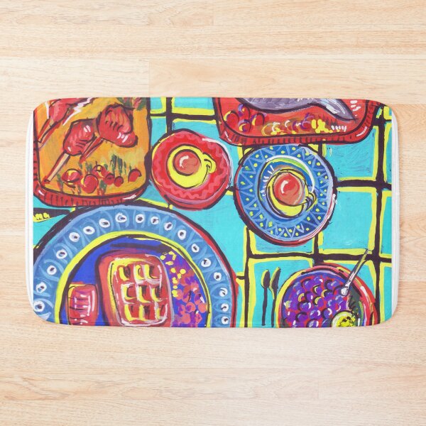 Item preview, Yummy Food Flatlay Illustration -Cafe Art  designed and sold by CrackPotByCPS.
