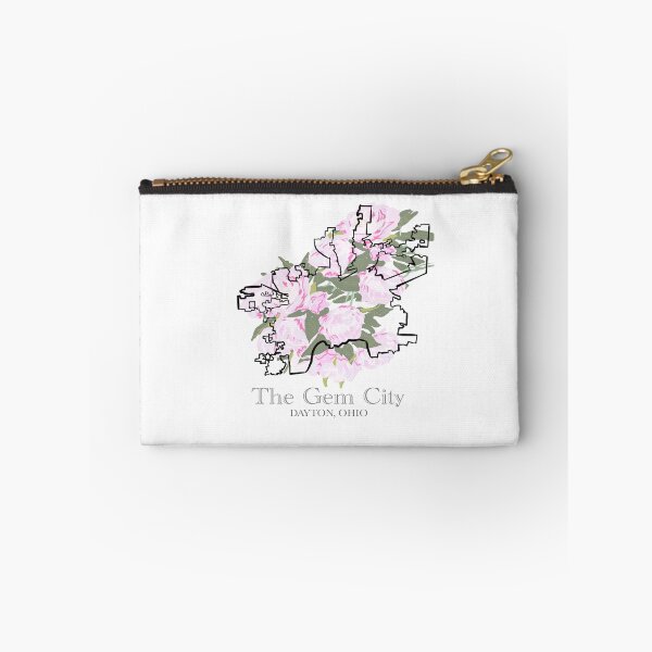 Item preview, Gem City, Dayton Ohio Map with Floral Background designed and sold by girljohnny.