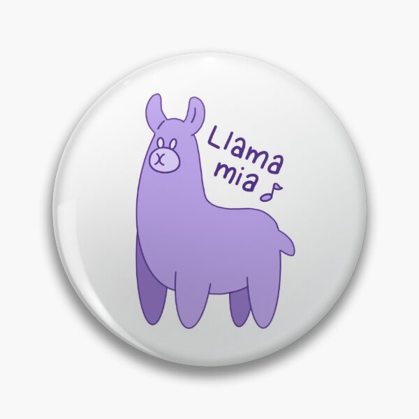 Artikelvorschau, Lama Mia (lila Lama mit Wortspiel und Musiknote) entworfen und verkauft von Thank-Hue.