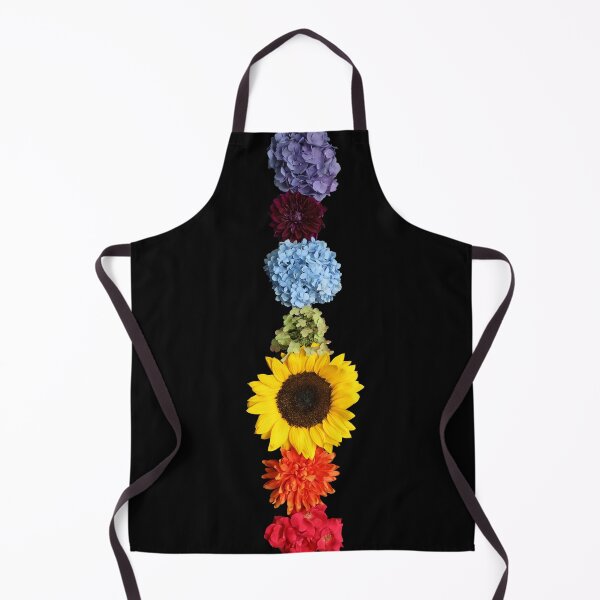 Item preview, Rainbow Chakra Flowers on Black designed and sold by Jenna Citrus.