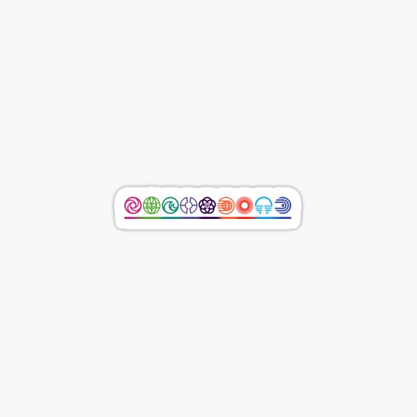 EPCOT Center Retro Future World Pavilion Logos Sticker