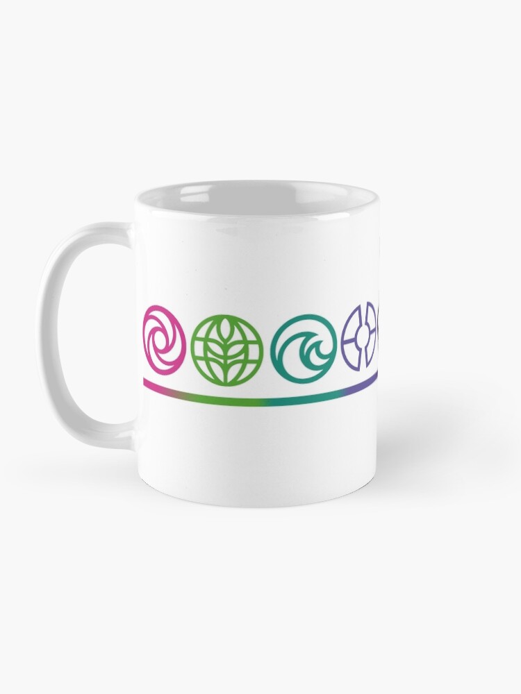 Alternate view of EPCOT Center Retro Future World Pavilion Logos Mug