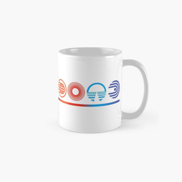EPCOT Center Retro Future World Pavilion Logos Classic Mug