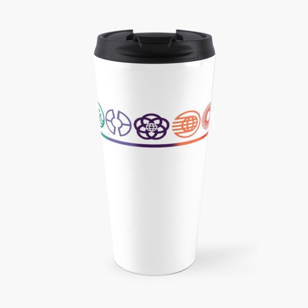 EPCOT Center Retro Future World Pavilion Logos Travel Mug