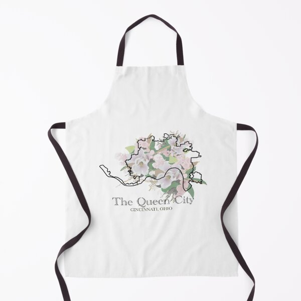 Item preview, The Queen City, Cincinnati, Ohio map with floral background and text designed and sold by girljohnny.