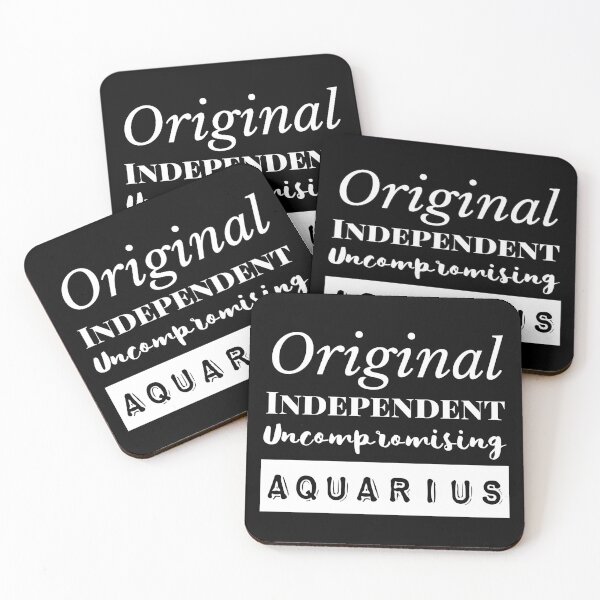 Item preview, Aquarius  Zodiac Characteristics White Text designed and sold by AMSonArt.
