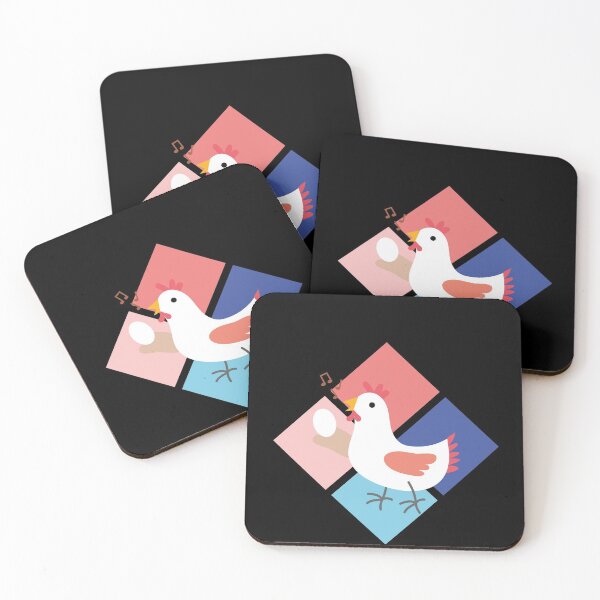 Item preview, Huhn singt im Stall mit Ei designed and sold by Spirit-Designs.