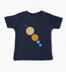 Planets To Scale (diagonal) Baby Tee