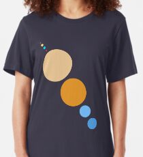 Planeten zu skalieren (diagonal) Slim Fit T-Shirt