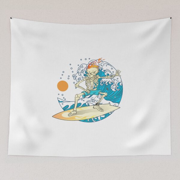 Item preview, Cool Vintage Surfing Skeleton designed and sold by laiwole.