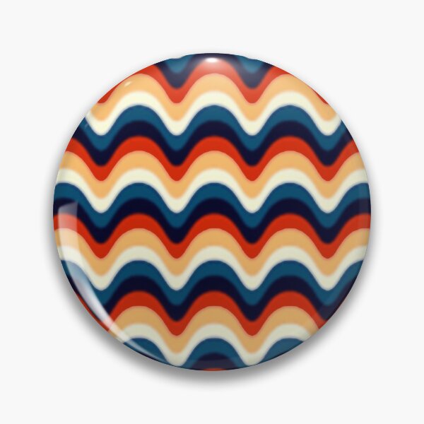 Item preview, Mid-Century Modern retro 70s inspired wave pattern  designed and sold by Pattern Art Designs.
