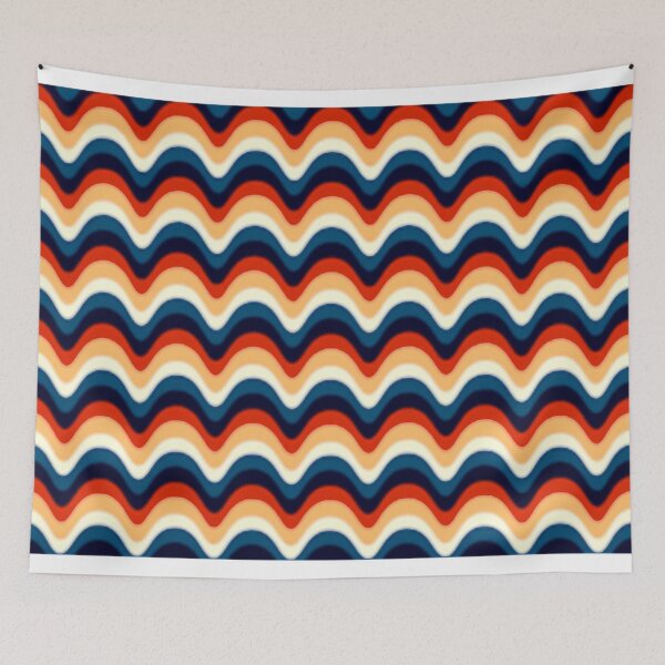 Item preview, Mid-Century Modern retro 70s inspired wave pattern  designed and sold by Pattern Art Designs.