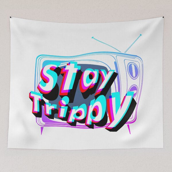 Item preview, Hippie Style - Stay Trippy - Cute Retro Aesthetic - Universal Vibe - White designed and sold by crazycollective.