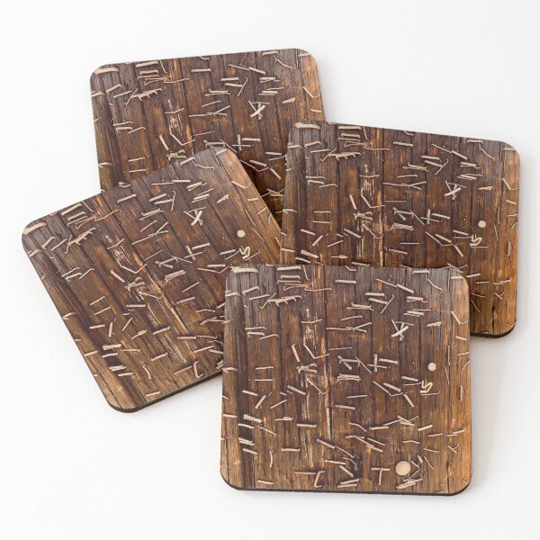 Item preview, Telephone Pole with Staples and Nails Woodgrain Textile designed and sold by Popular-Gifts.