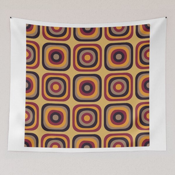 Item preview, Mid Century Modern, Retro 70s Square Pattern Design designed and sold by Pattern Art Designs.