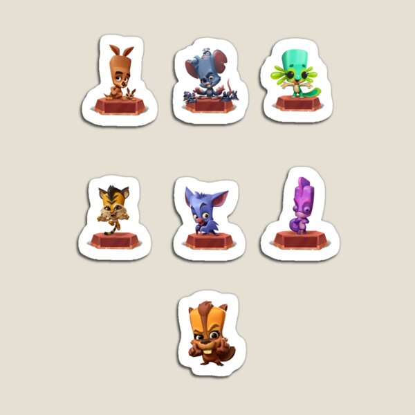 BlueyCapsules characters pack of 7 Sticker for Sale by issamdesing