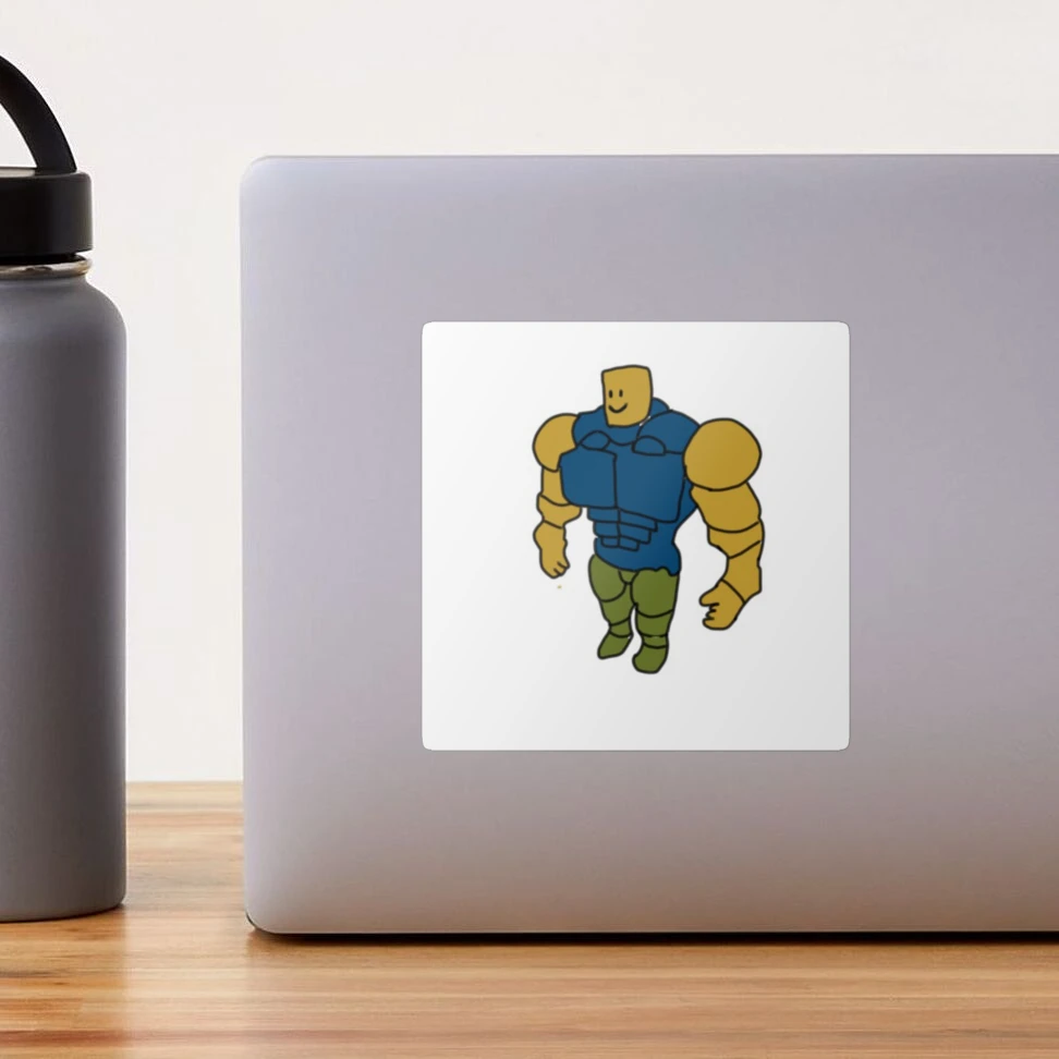 Buff noob drawing Sticker for Sale by pacboystuff