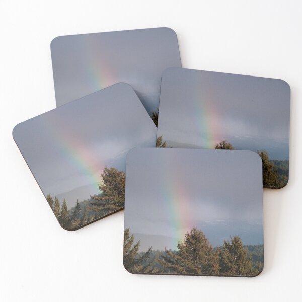 Item preview, Rainbow, Overcast Sky, Trees, and Mountains designed and sold by KsbAesthetics.